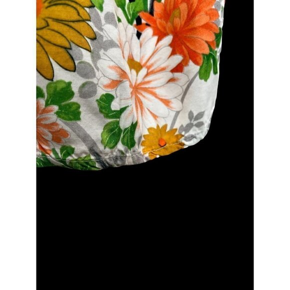 Cheerful Vintage 60s Springtime Daisies Yukata Kimono - up to 44" Hips - Picture 4 of 8